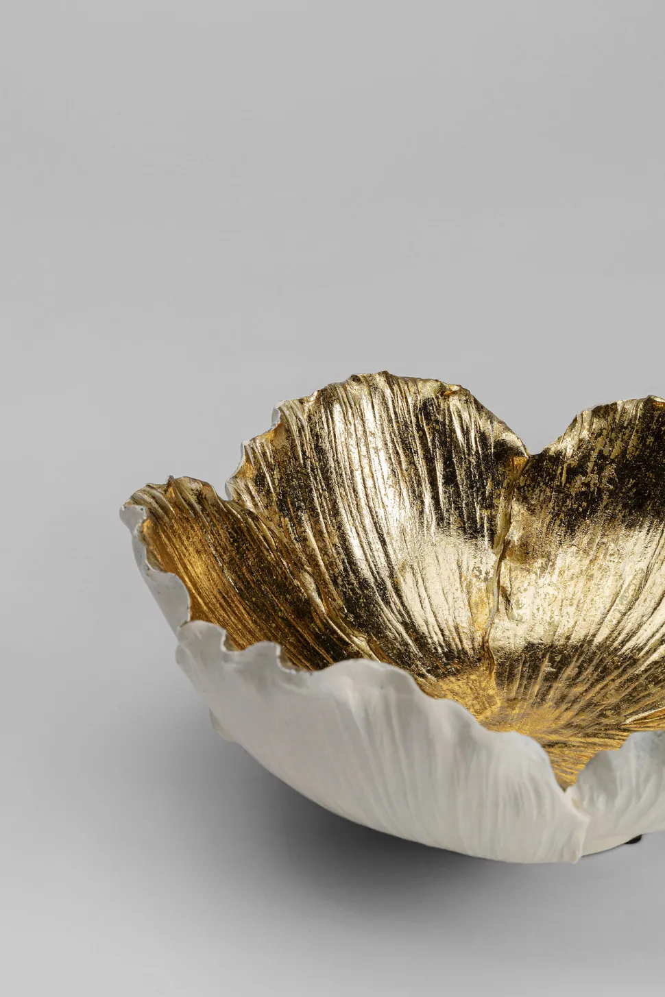 Deko Schale Flower Bloom Creme Gold Ø25cm