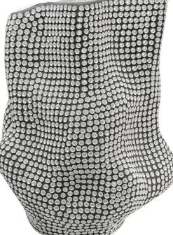 Deko Vase Anemone Schwarz 43cm