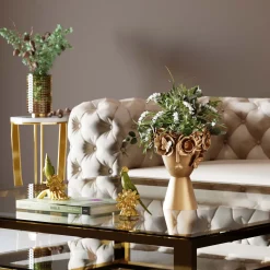 Deko Vase Flowercrown Gold 20cm