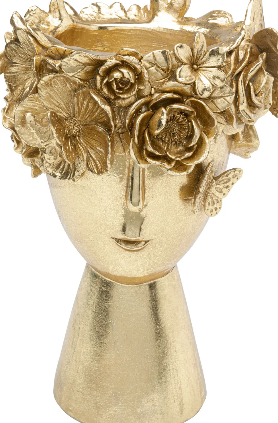 Deko Vase Flowercrown Gold 20cm