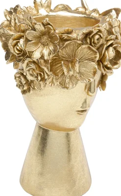 Deko Vase Flowercrown Gold 20cm