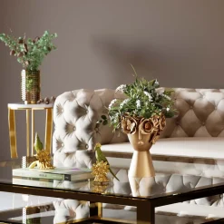 Deko Vase Flowercrown Gold 20cm