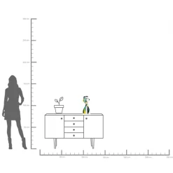 Deko Vase Happy Face 43cm