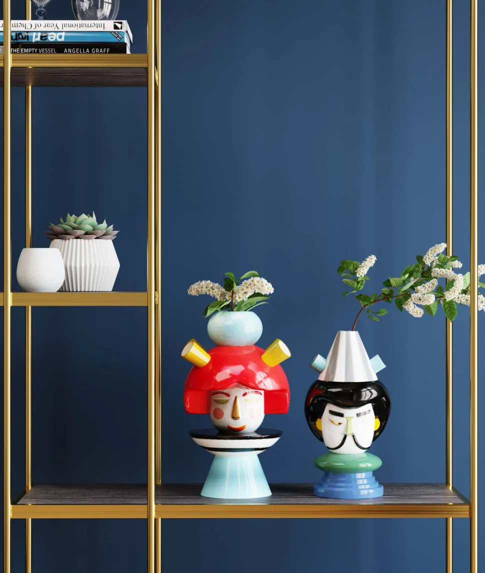 Deko Vase Puppet Girl 36cm