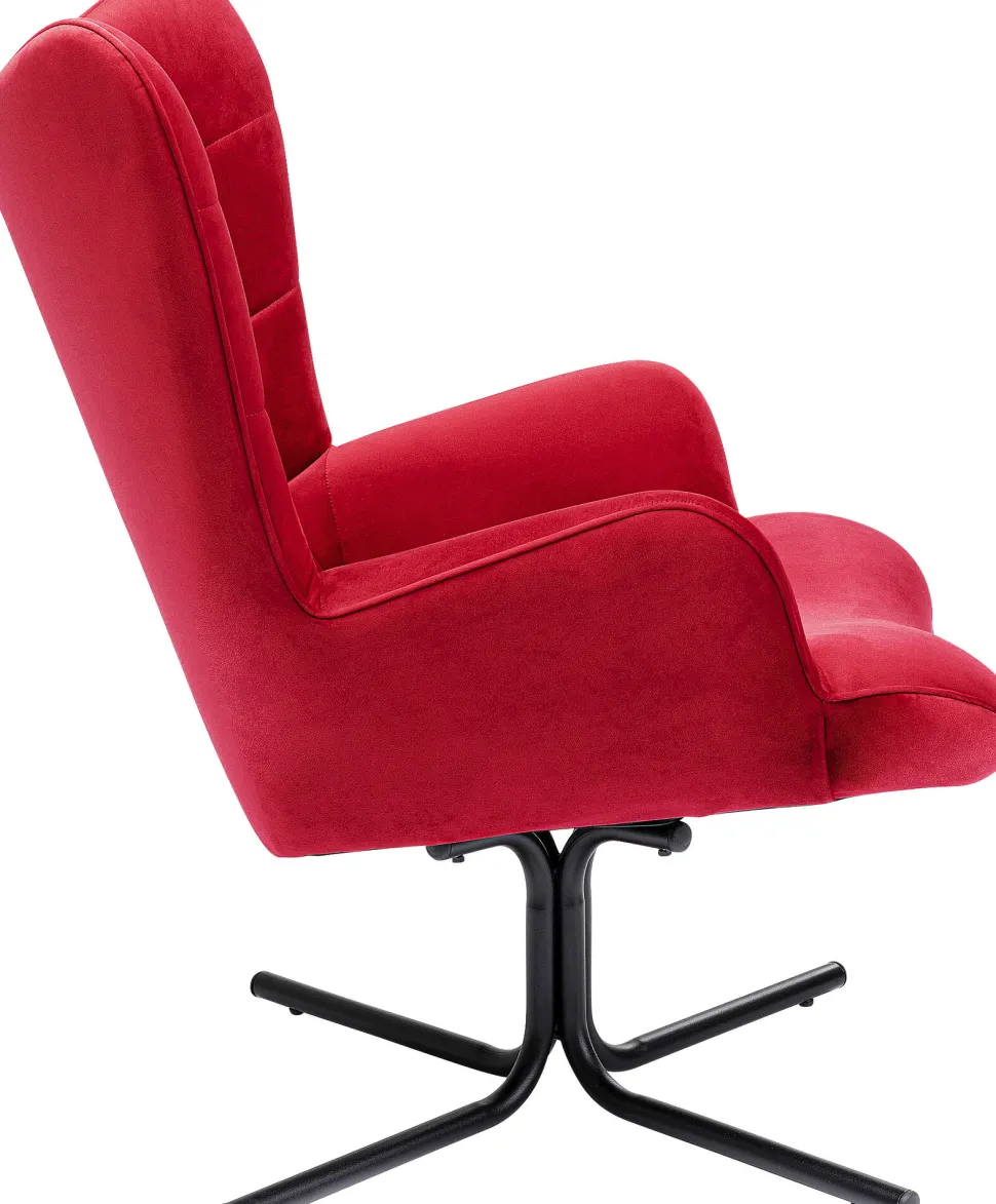 Drehsessel Oscar Velvet Rot