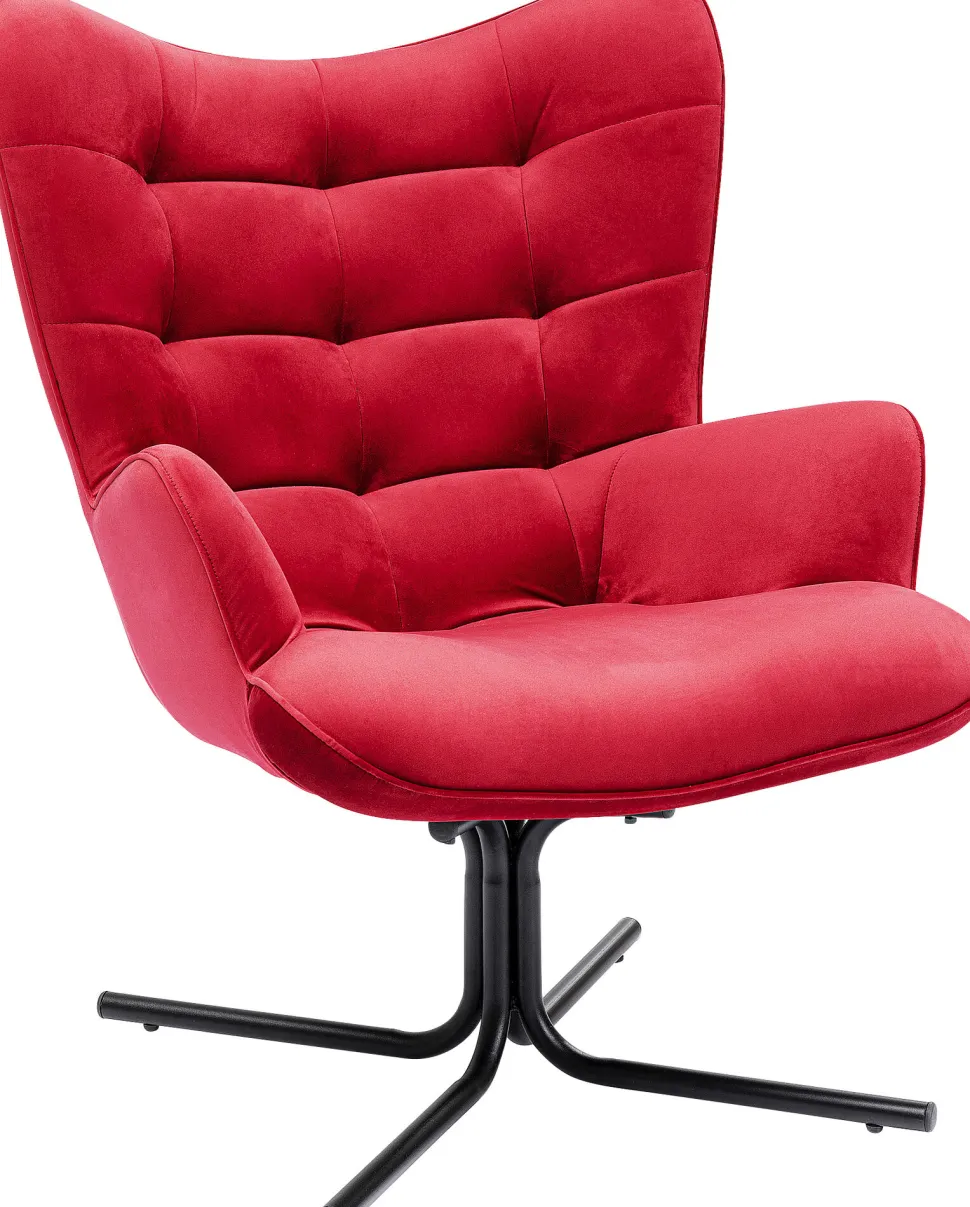 Drehsessel Oscar Velvet Rot