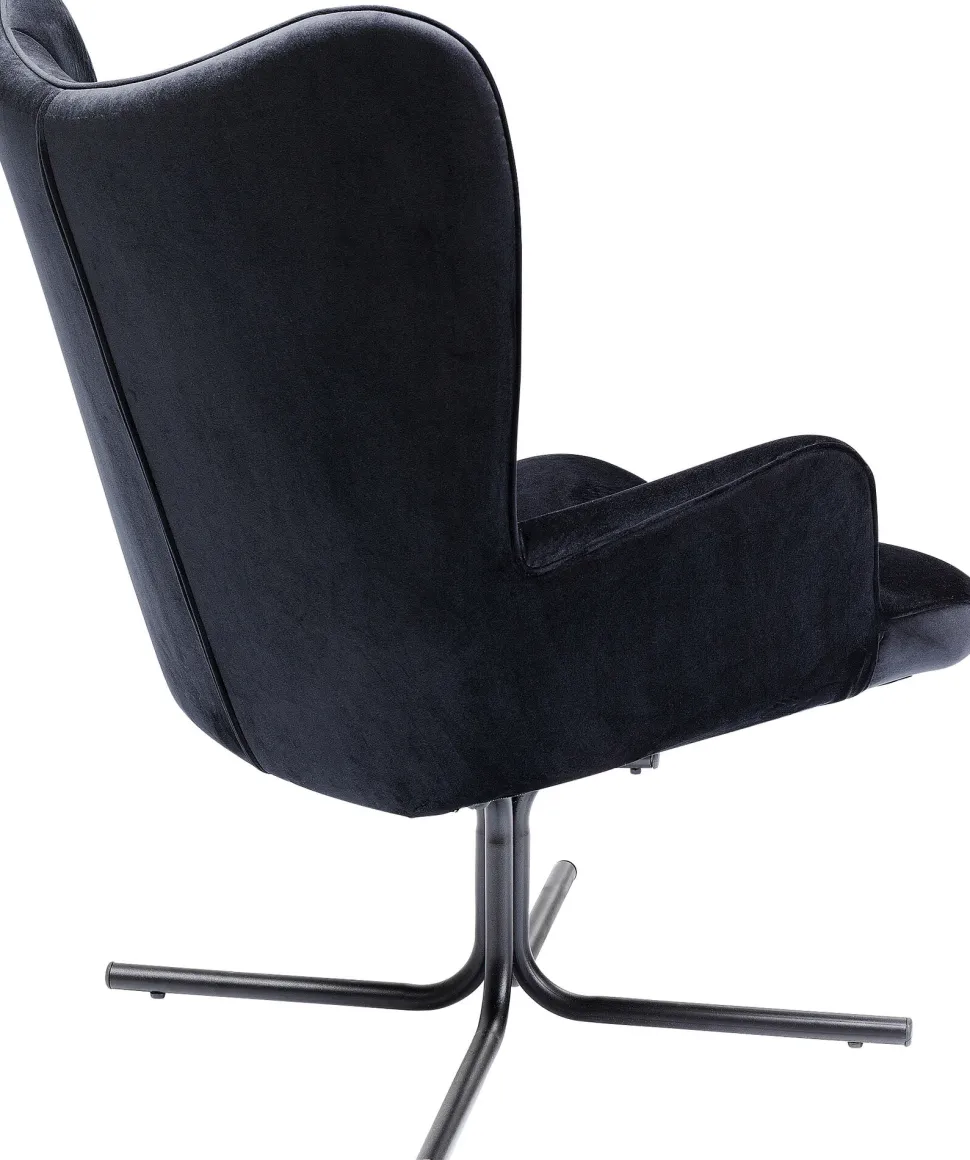 Drehsessel Oscar Velvet Schwarz