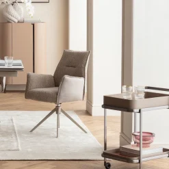 Drehstuhl mit Armlehnen Liverpool Greige