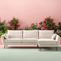 Ecksofa Amalfi Rechts Creme 275cm