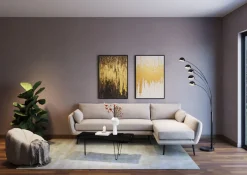 Ecksofa Amalfi Rechts Creme 275cm