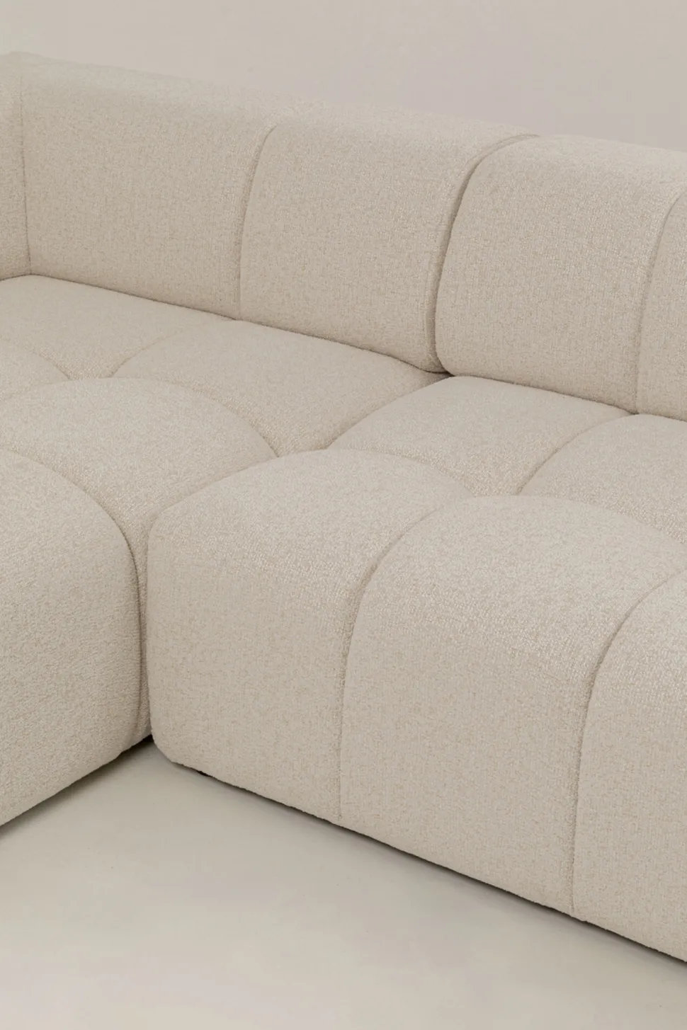 Ecksofa Belami Creme Links 265cm