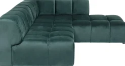 Ecksofa Belami Velvet Dunkelgrün Rechts 265cm