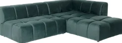Ecksofa Belami Velvet Dunkelgrün Rechts 265cm