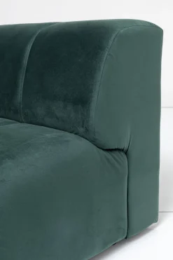 Ecksofa Belami Velvet Dunkelgrün Links 265cm