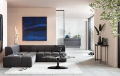 Ecksofa Belami Velvet Grau Links