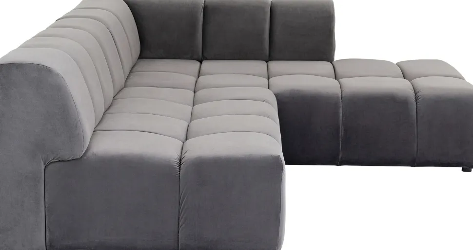 Ecksofa Belami Velvet Grau Rechts