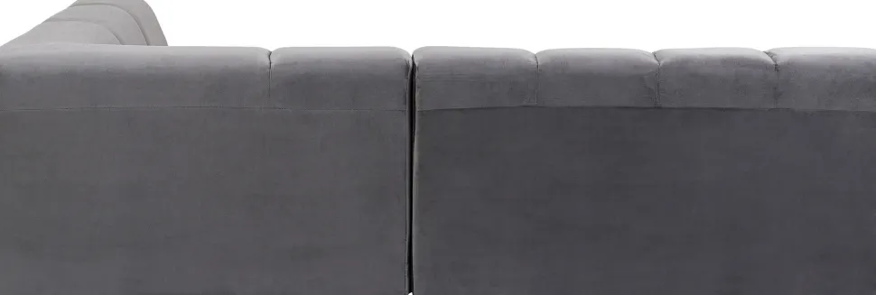Ecksofa Belami Velvet Grau Rechts