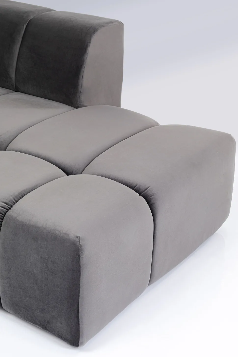 Ecksofa Belami Velvet Grau Rechts
