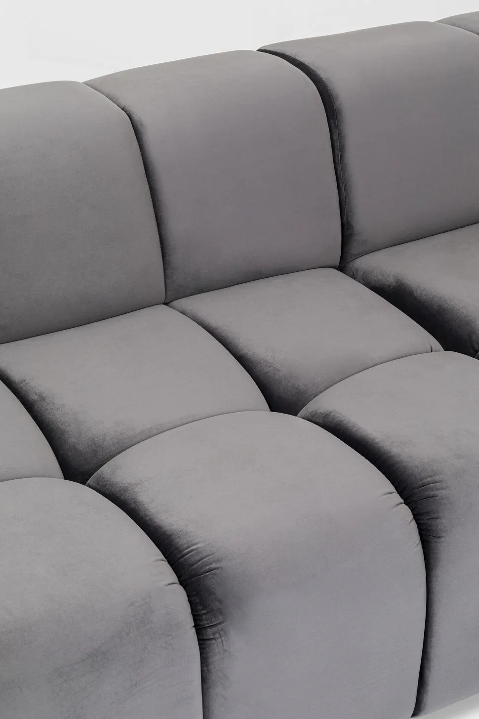 Ecksofa Belami Velvet Grau Rechts