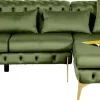Ecksofa Bellissima Velvet Grün Rechts