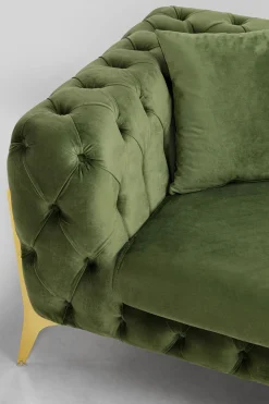 Ecksofa Bellissima Velvet Grün Rechts