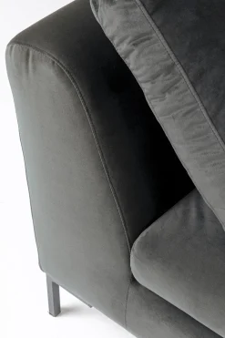 Ecksofa Gianni Velvet Grau 270x167cm Rechts