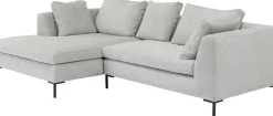Ecksofa Gianni Cord Grau Links