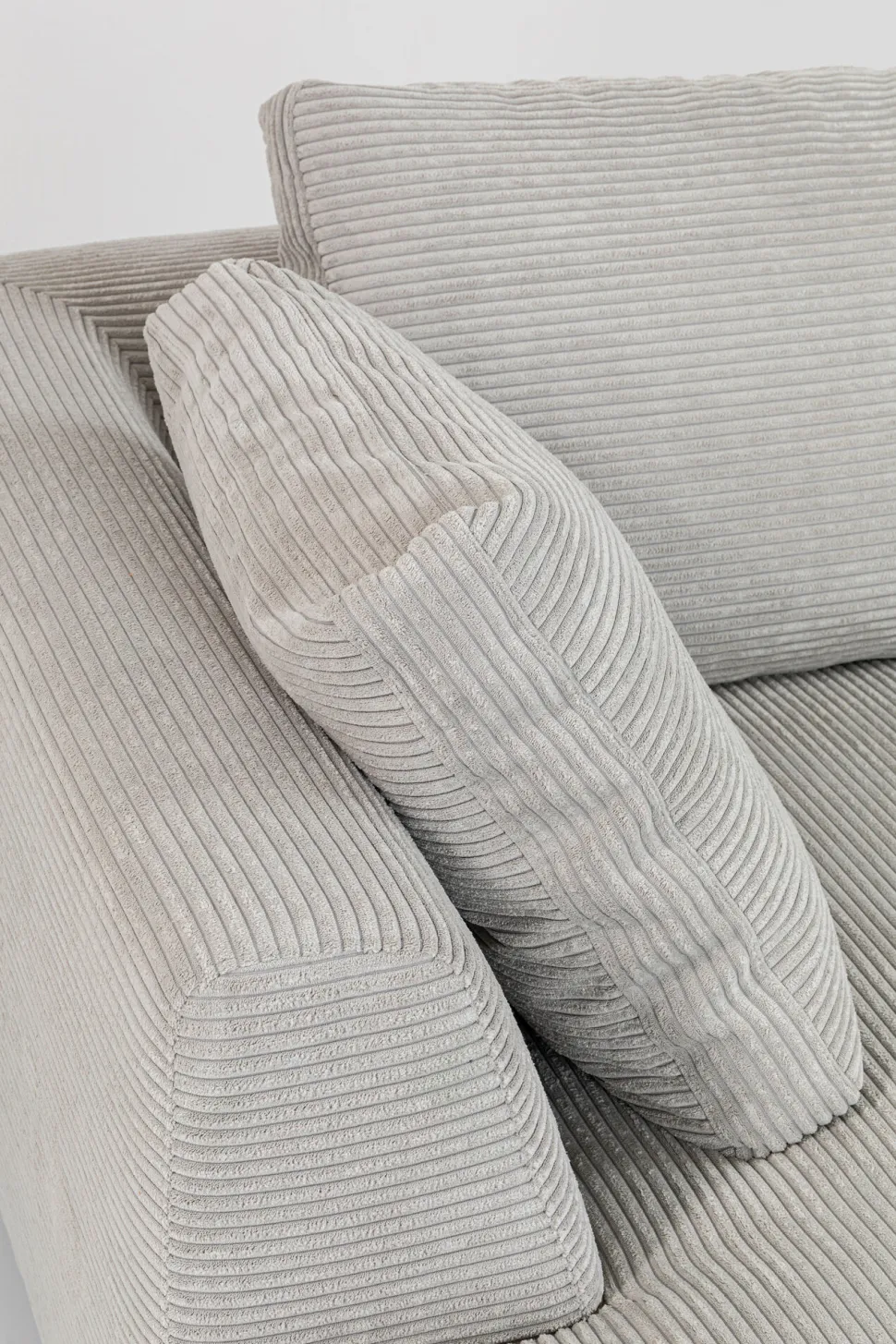 Ecksofa Gianni Cord Grau Links