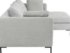 Ecksofa Gianni Cord Grau Rechts