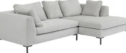 Ecksofa Gianni Cord Grau Rechts