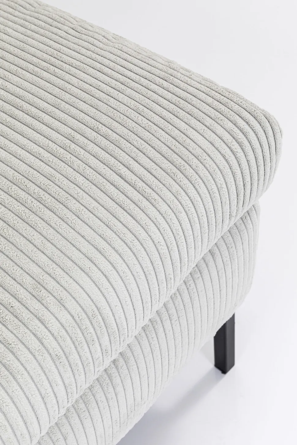 Ecksofa Gianni Cord Grau Rechts