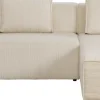 Ecksofa Infinity Ottomane Cord Creme Rechts
