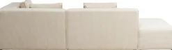 Ecksofa Infinity Ottomane Cord Creme Rechts
