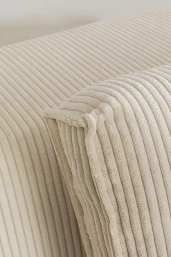 Ecksofa Infinity Ottomane Cord Creme Rechts
