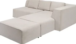Ecksofa Infinity Ottomane Creme Rechts