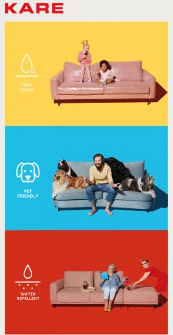 Ecksofa Infinity Ottomane Creme Rechts