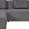 Ecksofa Infinity Ottomane Cord Grau Links