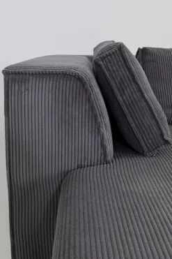 Ecksofa Infinity Ottomane Cord Grau Links