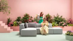 Ecksofa Infinity Ottomane Grau Links