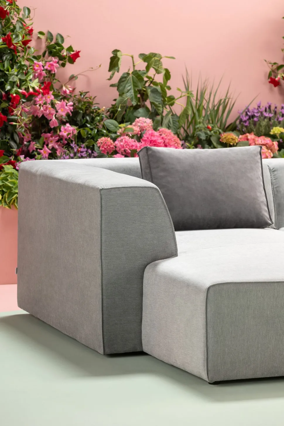 Ecksofa Infinity Ottomane Grau Links