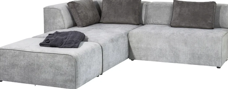 Ecksofa Infinity Ottomane Grau Links