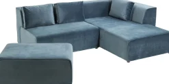 Ecksofa Infinity Velvet Ocean Rechts