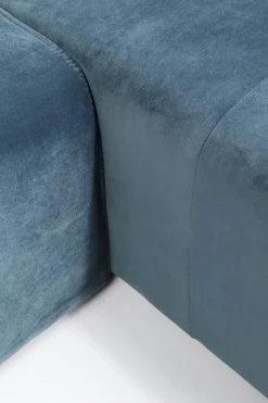 Ecksofa Infinity Velvet Ocean Rechts
