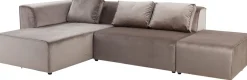 Ecksofa Infinity Velvet Taupe Links