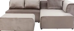 Ecksofa Infinity Velvet Taupe Rechts