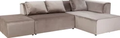 Ecksofa Infinity Velvet Taupe Rechts