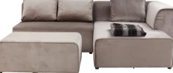Ecksofa Infinity Velvet Taupe Rechts
