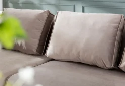 Ecksofa Infinity Velvet Taupe Rechts