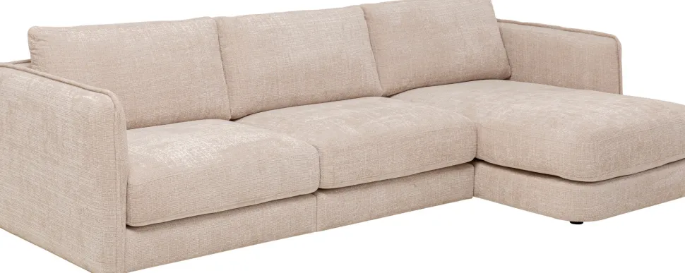 Ecksofa Karma Creme Rechts