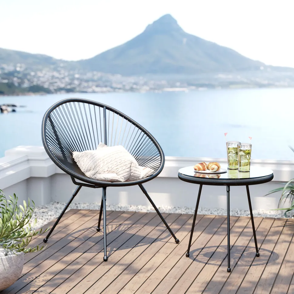 Gartenset Acapulco 2tlg Schwarz